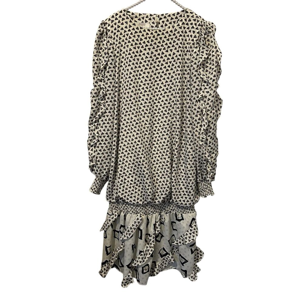 CHEZ CALIFORNIA DESIGNED BY TANDY Vintage Abstract Floral Dress 18W 80s Party